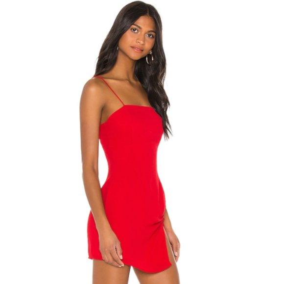 superdown Syrus Slit Mini Dress in Cherry NWT Size Small - Picture 2 of 3